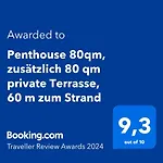 Penthouse 80Qm, Zusaetzlich 80 Qm Private Terrasse, 60 M Zum Strand