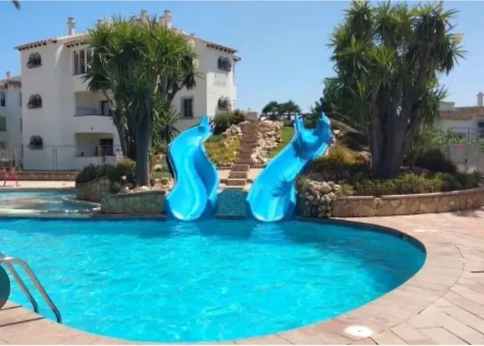 En Denia, Urbanizacion El Palmar Con Piscina, Toboganes Y Chiringuito