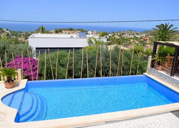 Villa With 4 Bedrooms In Denia With Wonderful Sea View Private Pool Furnished Terrace 4 Km From The Beach